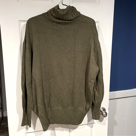 a new day oversized woven turtleneck sweater, size L - Picture 2 of 3